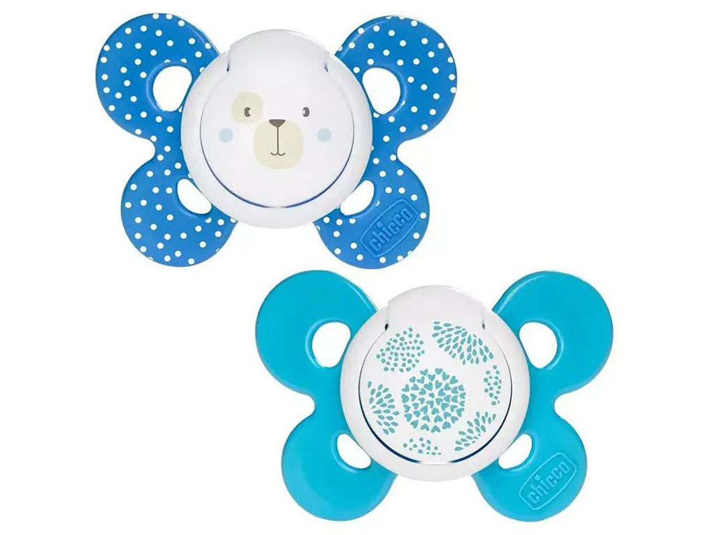 پستانک ارتودنسی سیلیکونی دو عددی پسرانه 16-6 ماه مدل physio comfort چیکو chicco