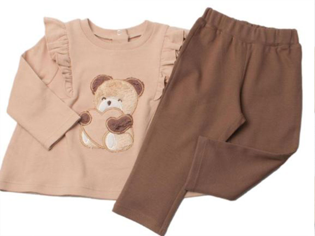 بلوز و شلوار راحتی دخترانه طرح تدی لاوی داوی  lovey dovey