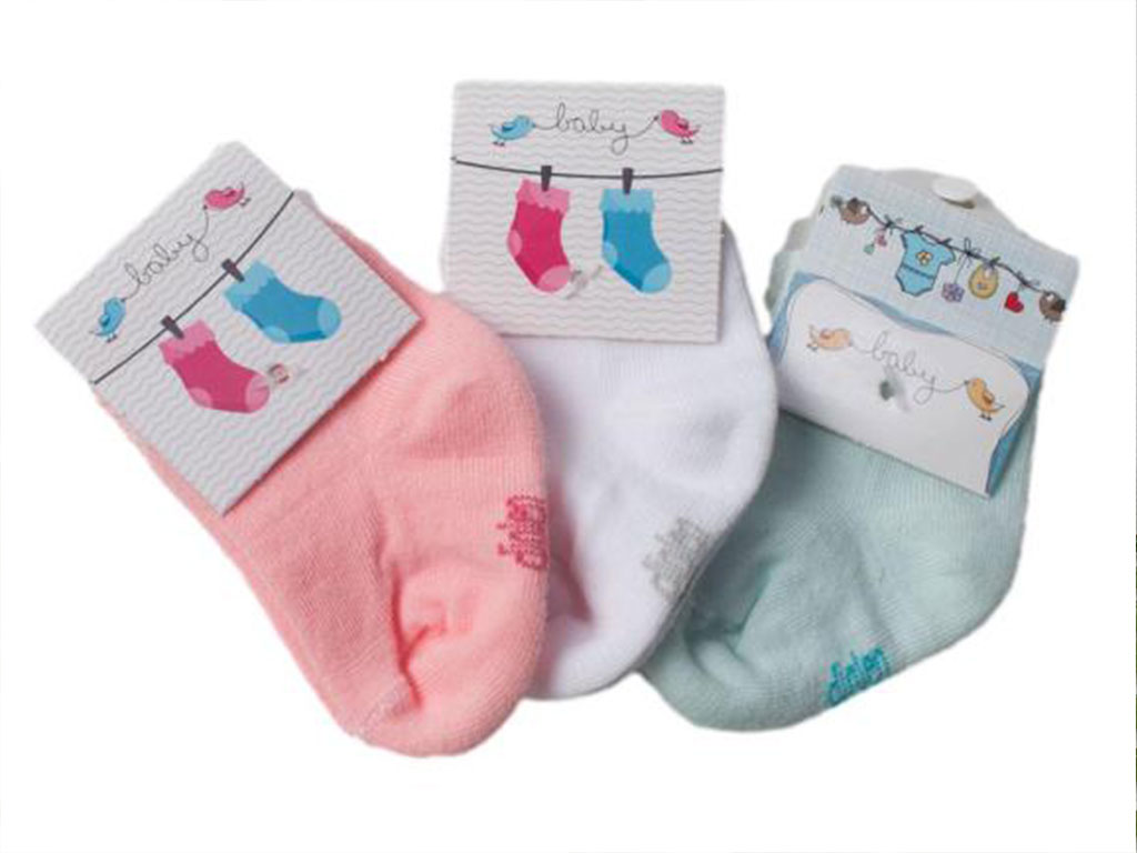 جوراب نیم ساق نوزادی 6-0 ماه