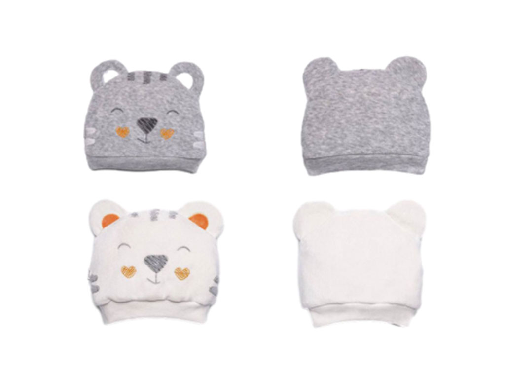 کلاه مخملی آستر نخی طرح ببر پاپو papo