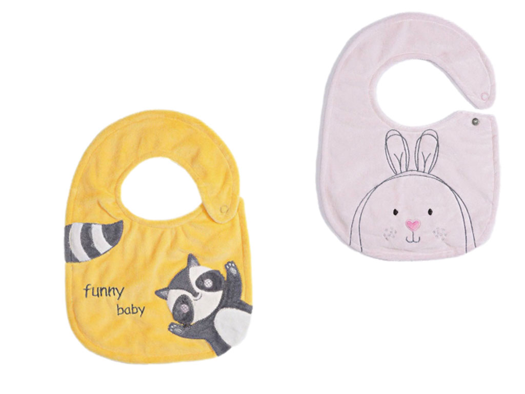 پیشبند مخملی طرح دار نوزادی پاپو papo