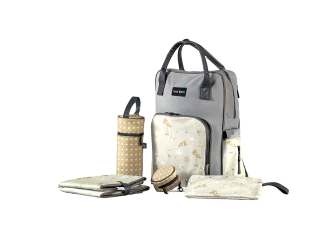 کوله پشتی لوازم نوزاد طرح  BEAR & KITE رزبرن roseborn