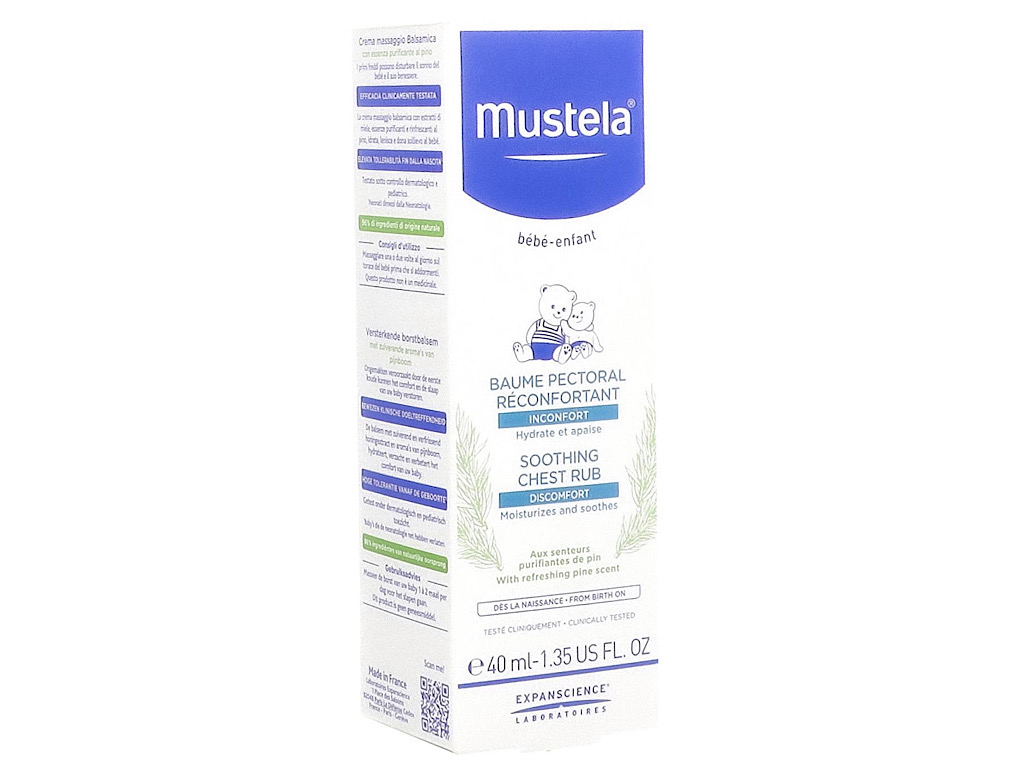 کرم آرامش بخش و تسکین قفسه سینه نوزاد دهنده حجم 40 میلی لیتر موستلا   mustela