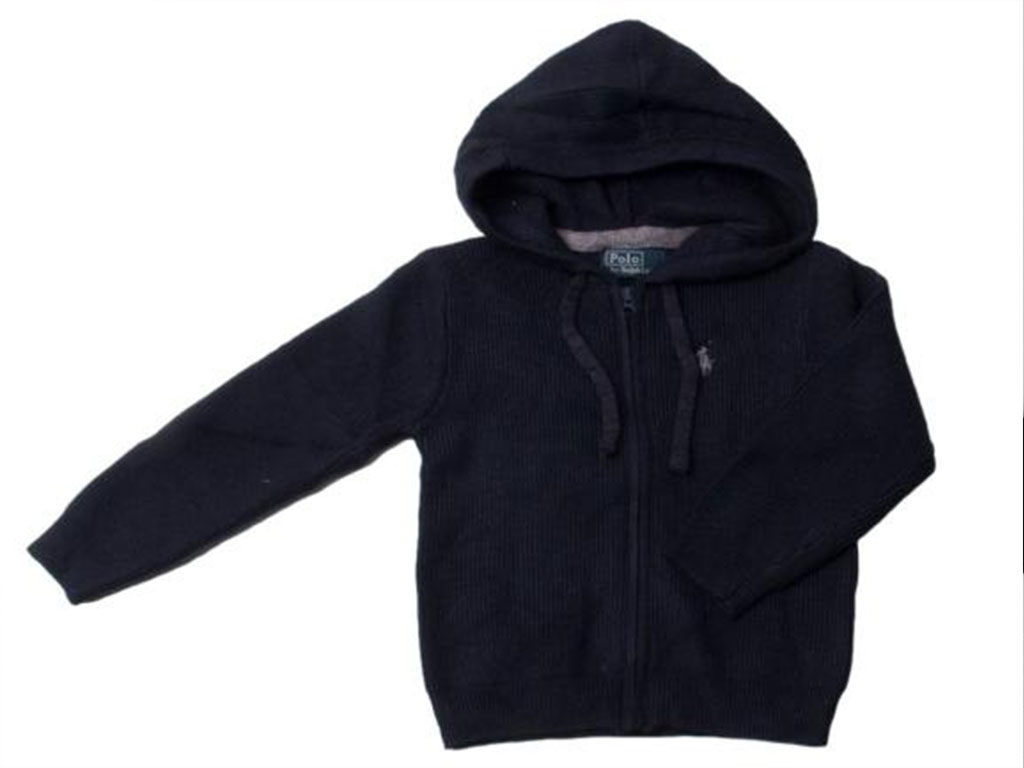 سویشرت بافت کلاهدار پسرانه سرمه ای رنگ پولو polo