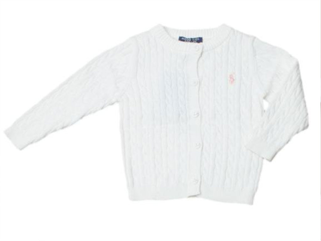 بلوز بافت جلو دکمه آستین بلند شیری رنگ دخترانه نوزاد و کودک modo kids