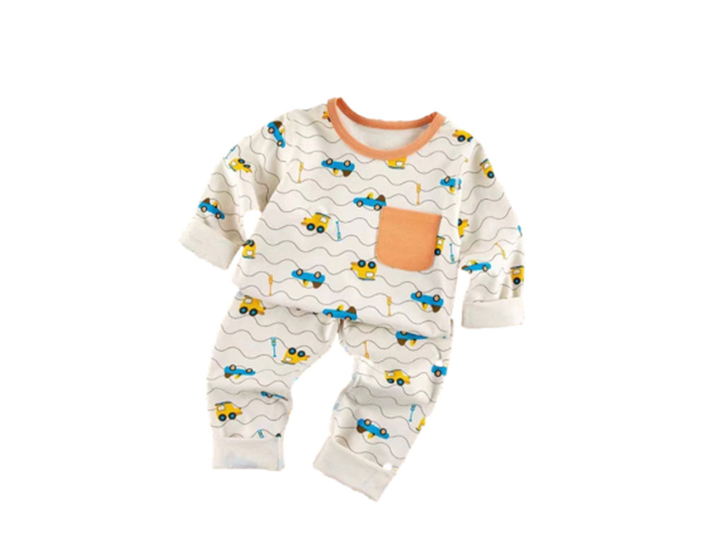 بلوز و شلوار راحتی پسرانه طرح وسایل نقلیه