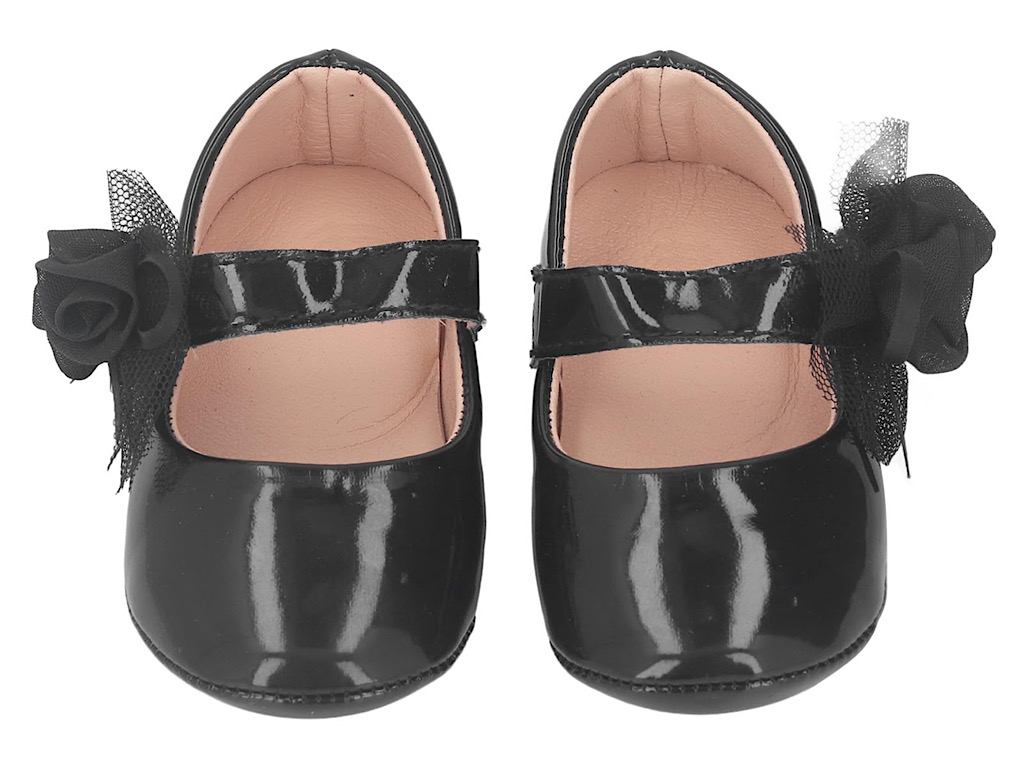 پاپوش نوزادی دخترانه مشکی  ببتو  BEBETTO