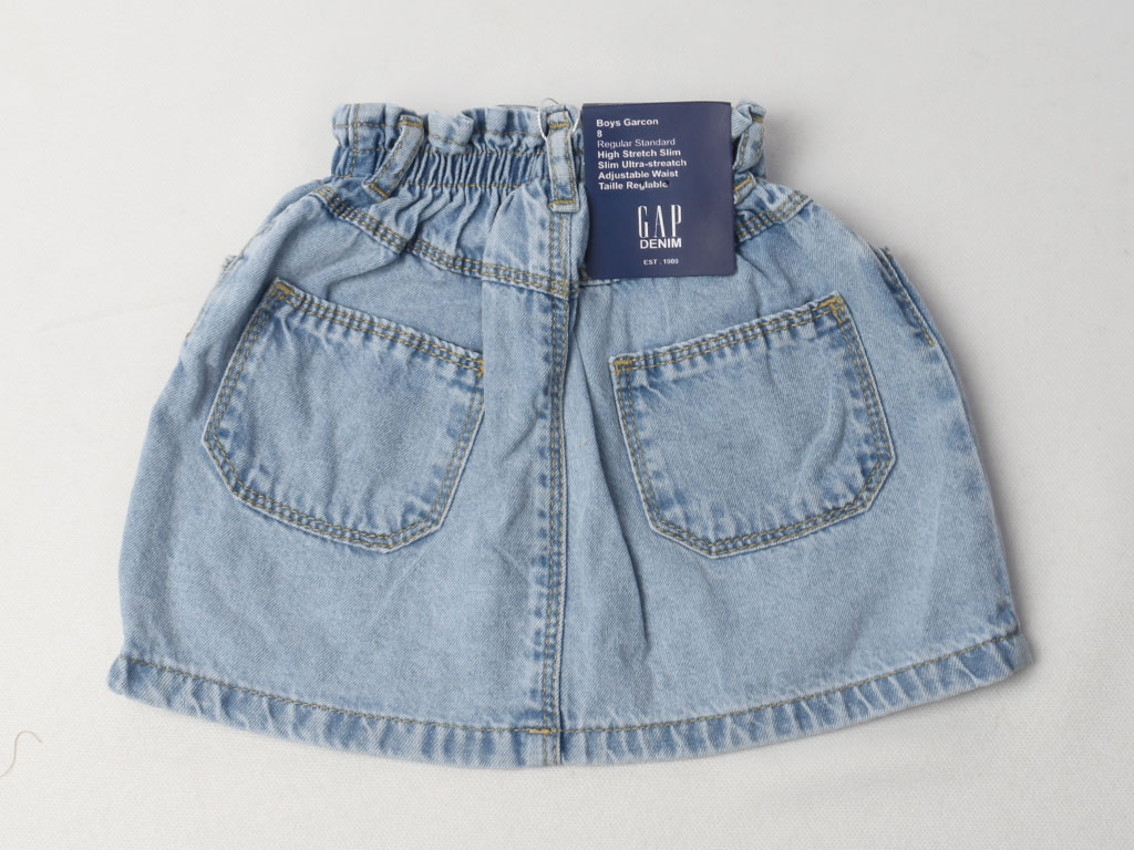 دامن جین نوزادی زاپ دار  Gap denim