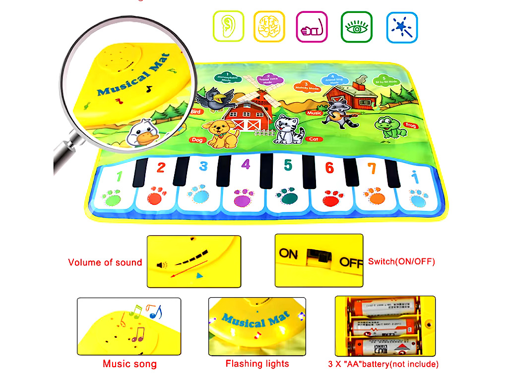 سفره موزیکال مدل پیانو اسباب بازی  PLAY MAT