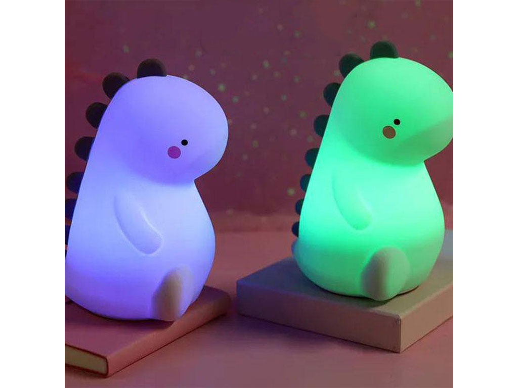 چراغ خواب سیلیکونی، شارژی و لمسی مدل دایناسور