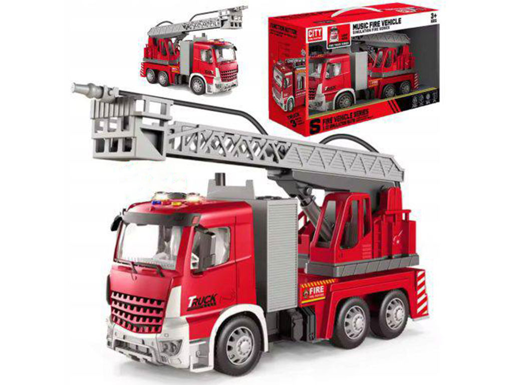 ماشین آتش نشانی چراغ دار شارژی، کنترلی و آبپاش sc 1:12 اسباب بازی