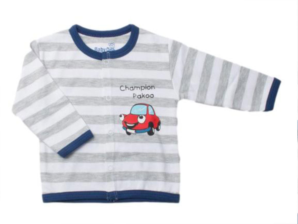 بلوز مانتویی نوزادی پسرانه طرح ماشین بیبی وان baby one
