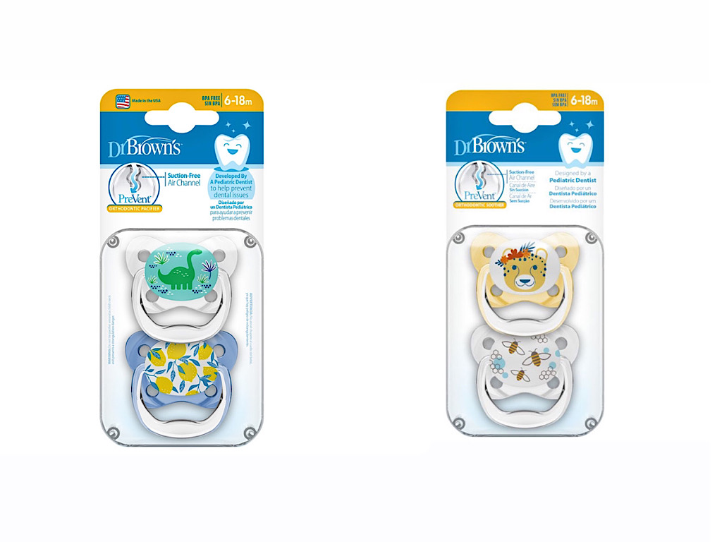 پستانک  سیلیکونی ارتودنسی نوزادی 18-6 ماه دوعددی دکتر براون Dr Browns