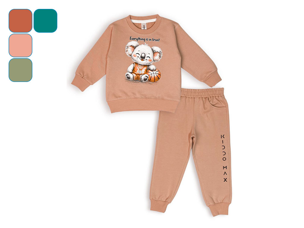 بلوز و شلوار راحتی 2 سال پسرانه دورس طرح کوآلا ورزشکار کیدو مکس kido max
