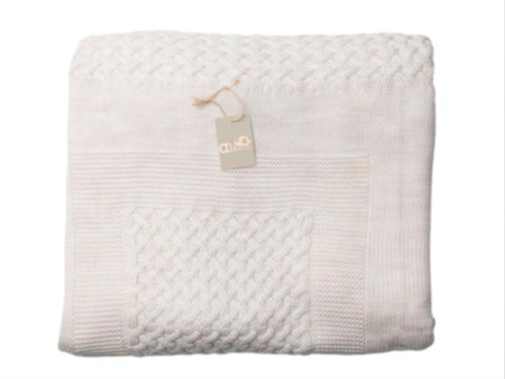 پتو بافت تو کرکی نوزادی طرح دار آلدیانا Aldiana