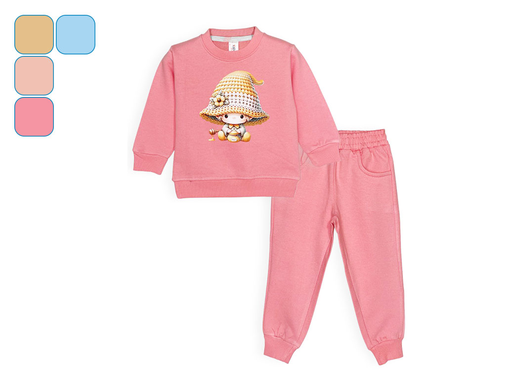 بلوز و شلوار راحتی 2 سال دخترانه دورس طرح دخترک و شیشه عسل کیدومکس kidomax