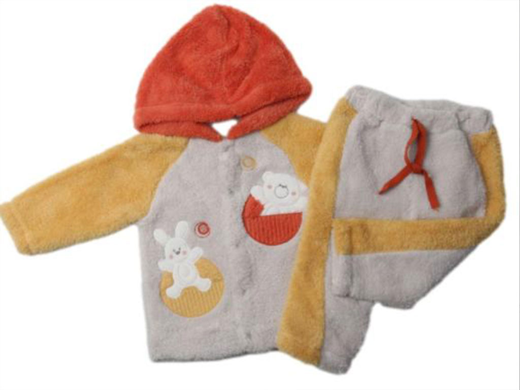 سویشرت و شلوار کرکی نوزادی طرح خرس و خرگوش فلکسی FLEXI