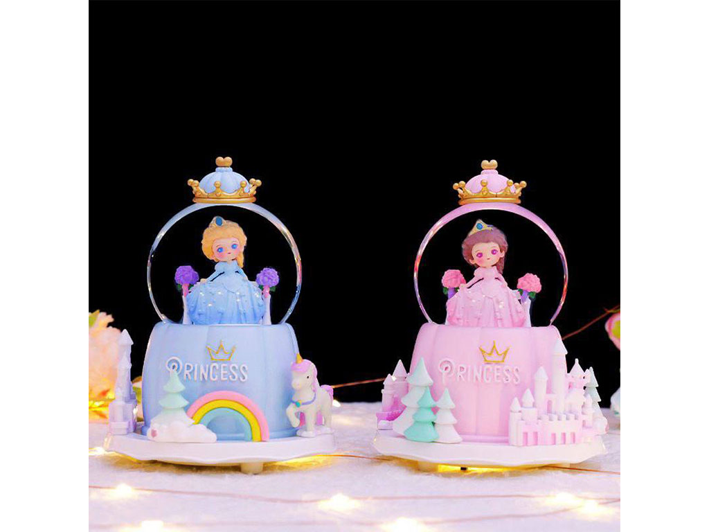 گوی پمپی موزیکال و چراغ دار طرح پرنسس(سایز بزرگ)