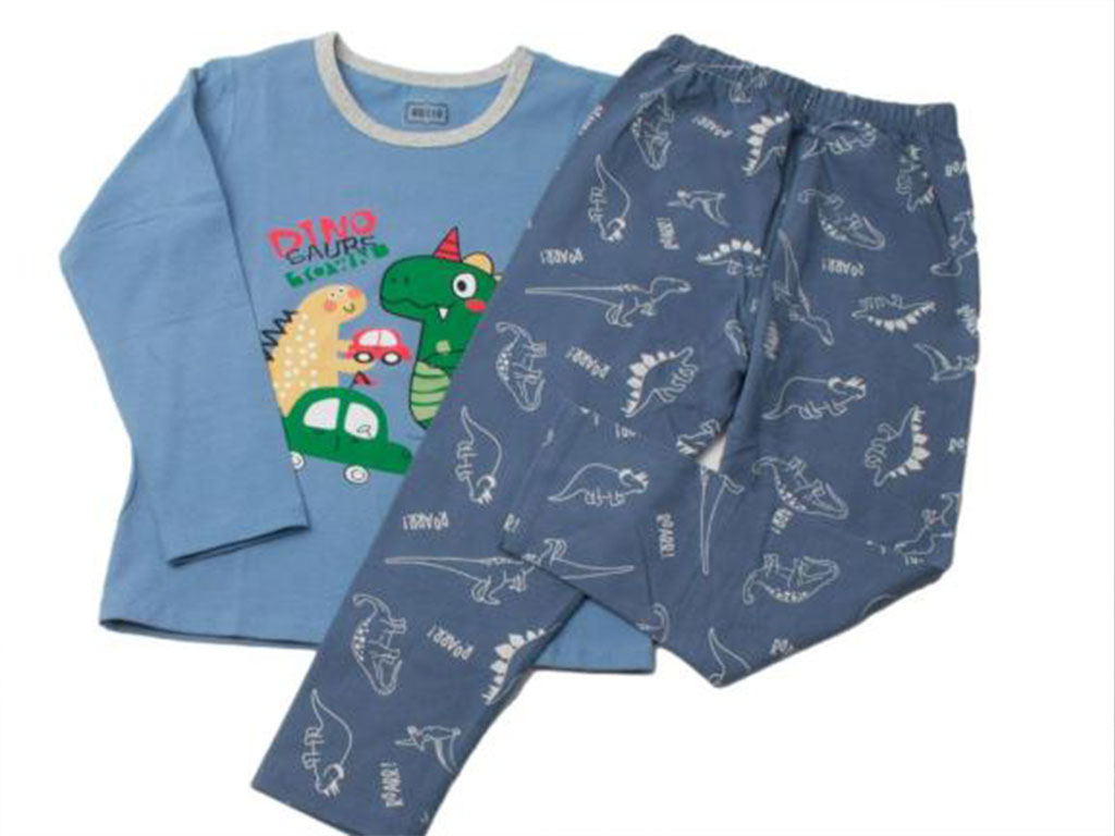 بلوز و شلوار راحتی پسرانه طرح دایناسور و ماشین