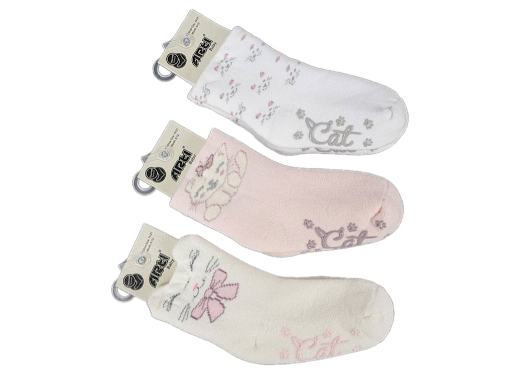 جوراب تو کرکی نوزادی طرح گربه Arti