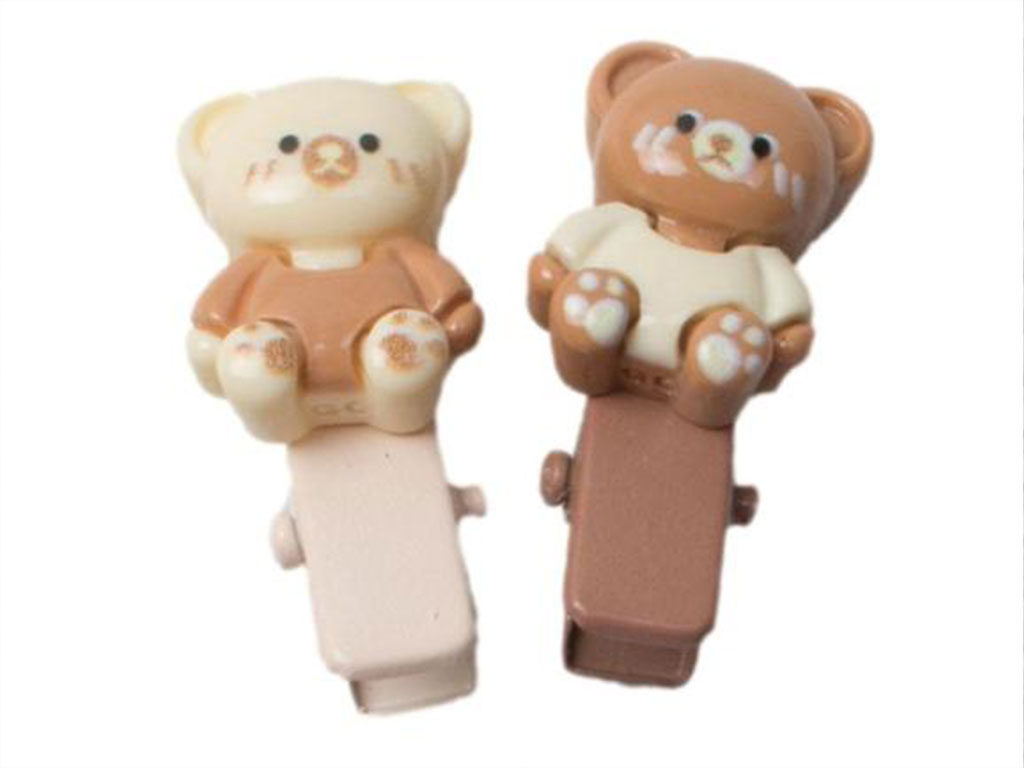 گلسر انبری نوزادی 2 عددی خرس تدی (سایز کوچک)