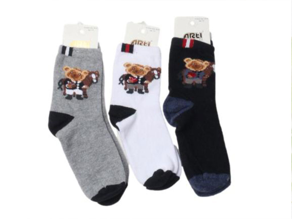 جوراب ساق بلند پسرانه 6-5 سال طرح خرس آرتی Arti