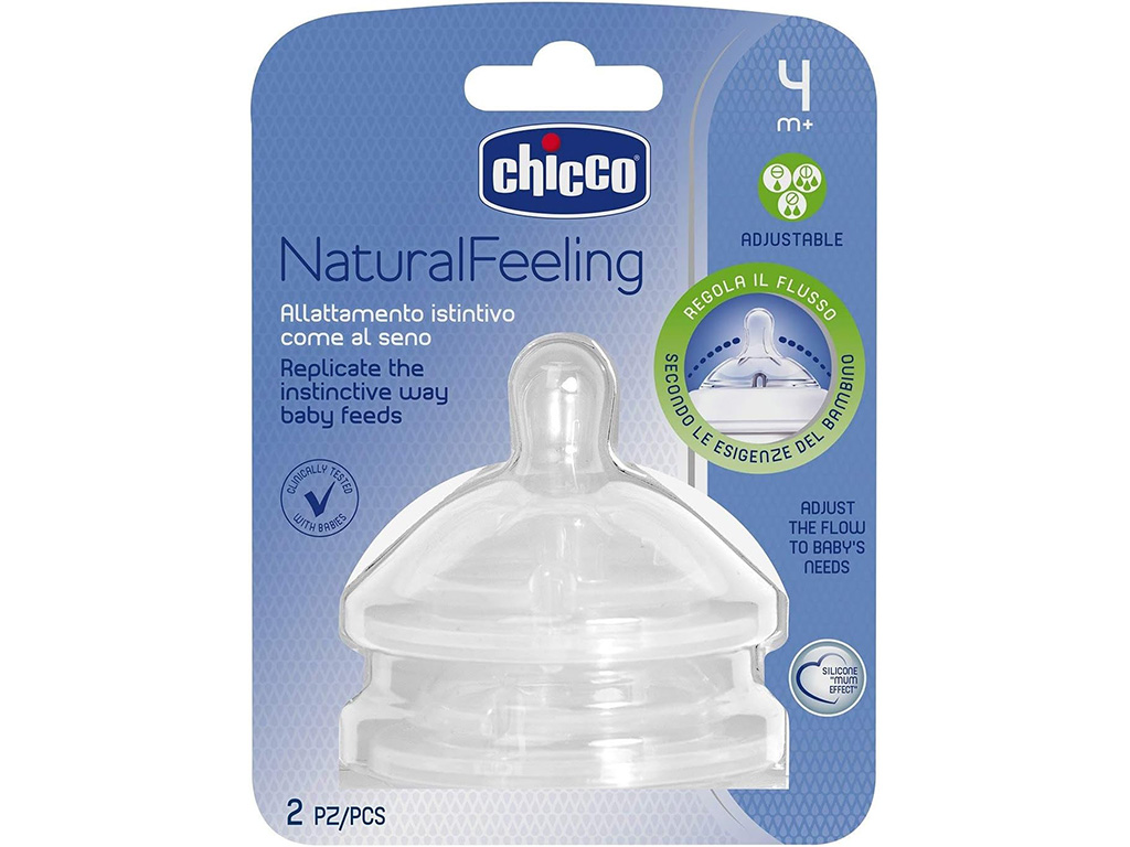 سر شیشه شیر جریان قابل تنظیم بالای 4 ماه نچرال فیلینگ Natural Feeling چیکو CHICCO