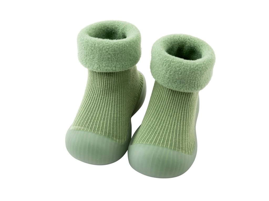 پاپوش جورابی ساق دار توکرکی با کفی سیلیکونی رنگ سبز