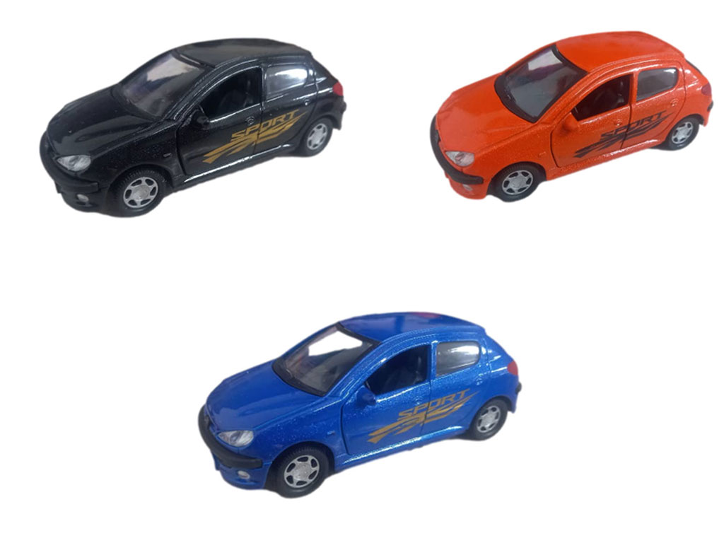 ماشین فلزی عقب کش مدل پژو 206 اسباب بازی