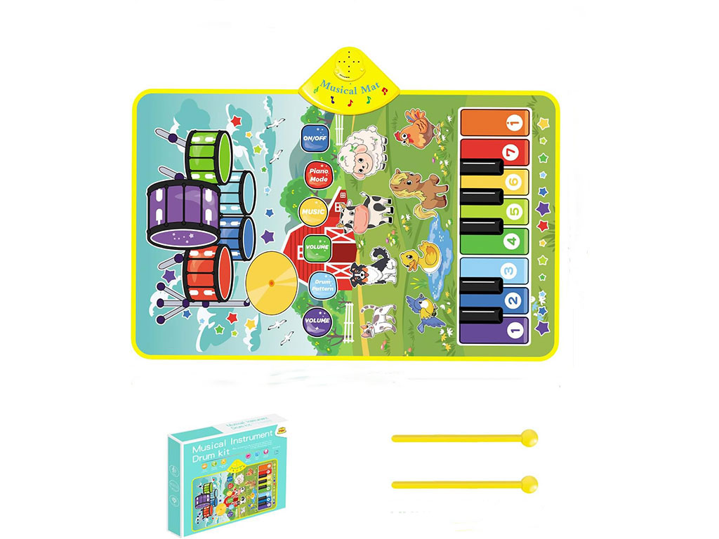 سفره موزیکال مدل پیانو به همراه مضراب اسباب بازی