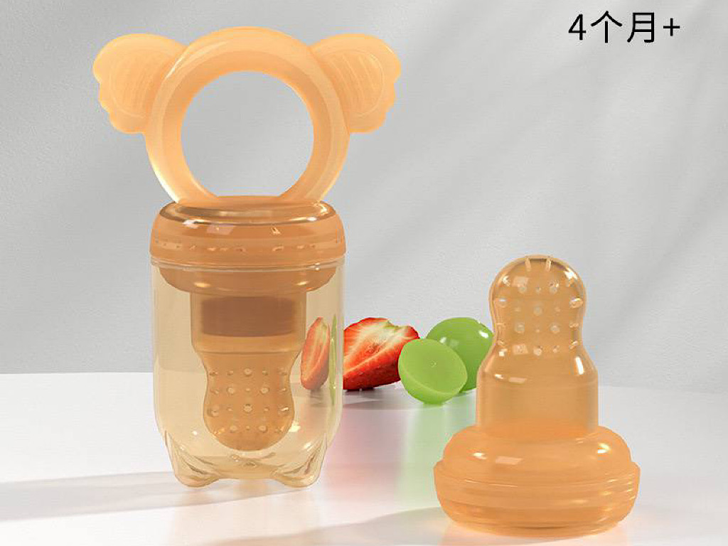 میوه خوری پستانکی نوزادی درپوش دار طرح هی اور شی  he or she