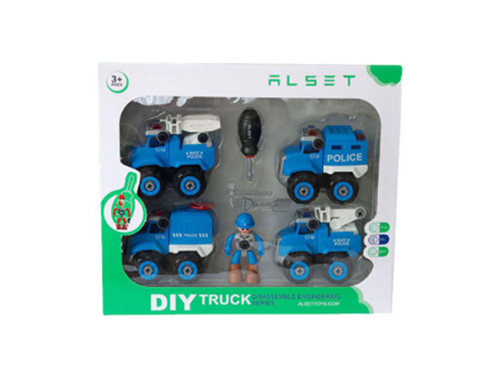 ست ماشین های پلیس به همراه لوازم جانبی اسباب بازی (8 تکه)