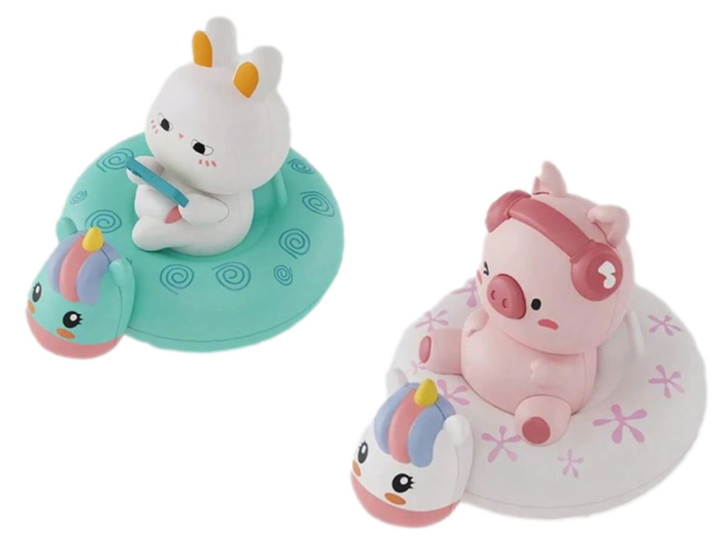 اسباب بازی کوکی حمام مدل خرگوش و خوک قایق سوار