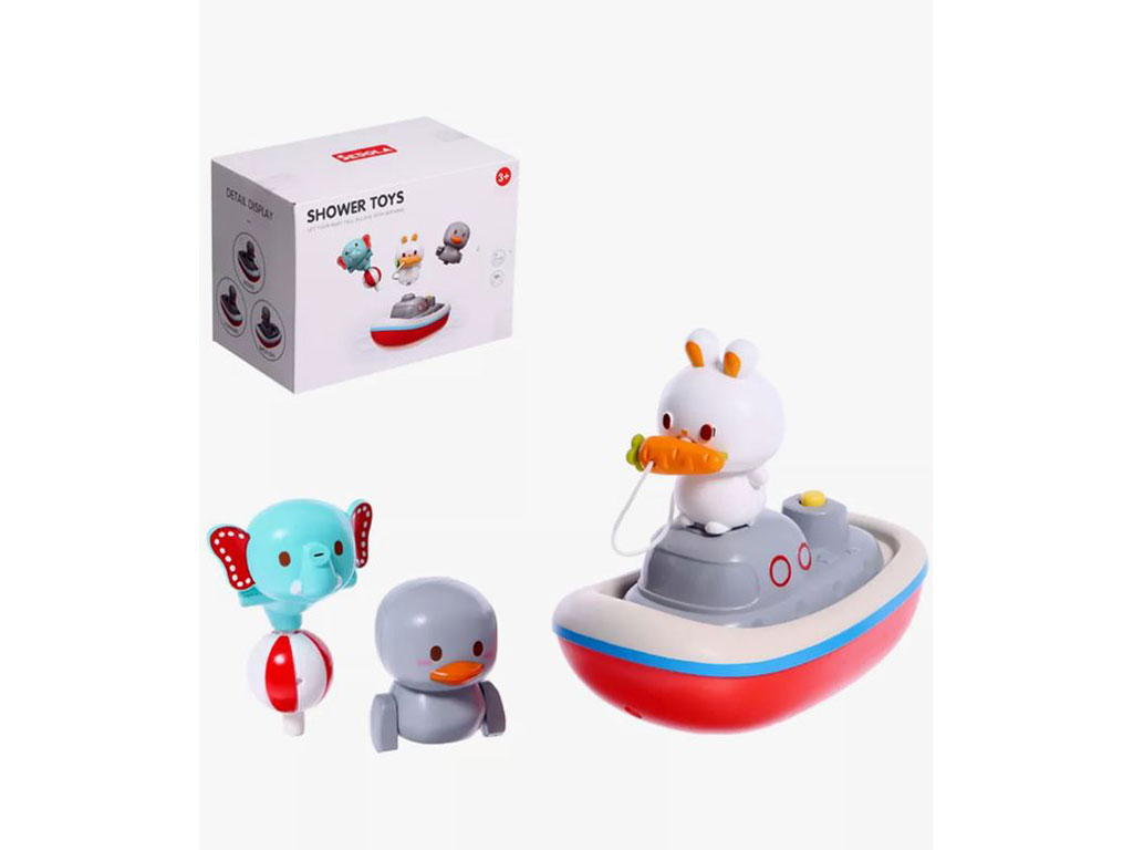 اسباب بازی داخل حمام حیوانات قایق سوار