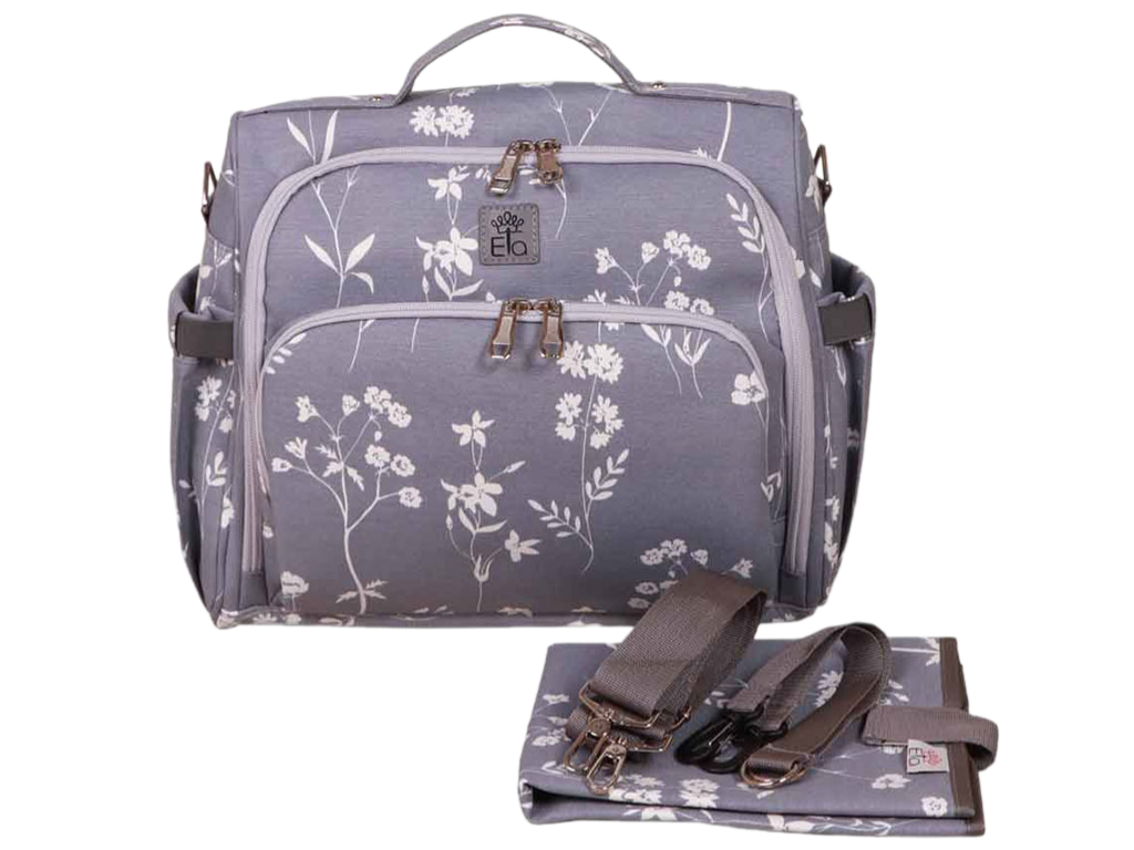 کوله پشتی و ساک لوازم ۳ کاره یونا گلدار فیلی الا  ELA