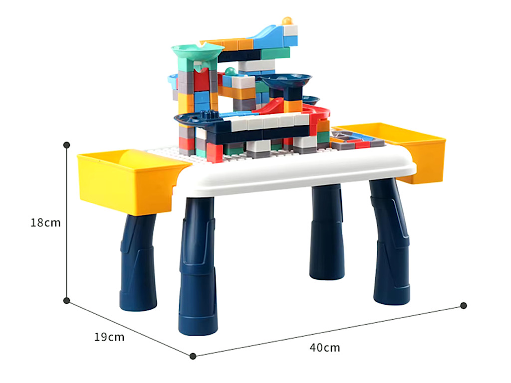 بلوک نرم 80 تکه به همراه میز اسباب بازی