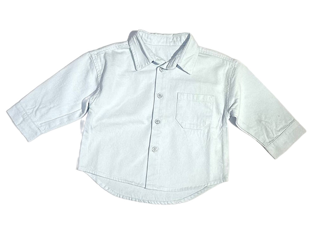 پیراهن کتان پسرانه رنگ آبی آسمانی