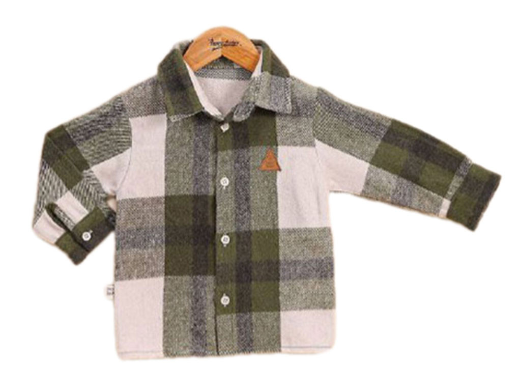 پیراهن پشمی (شکت) چهارخانه پسرانه آی نور بیبی inoor baby