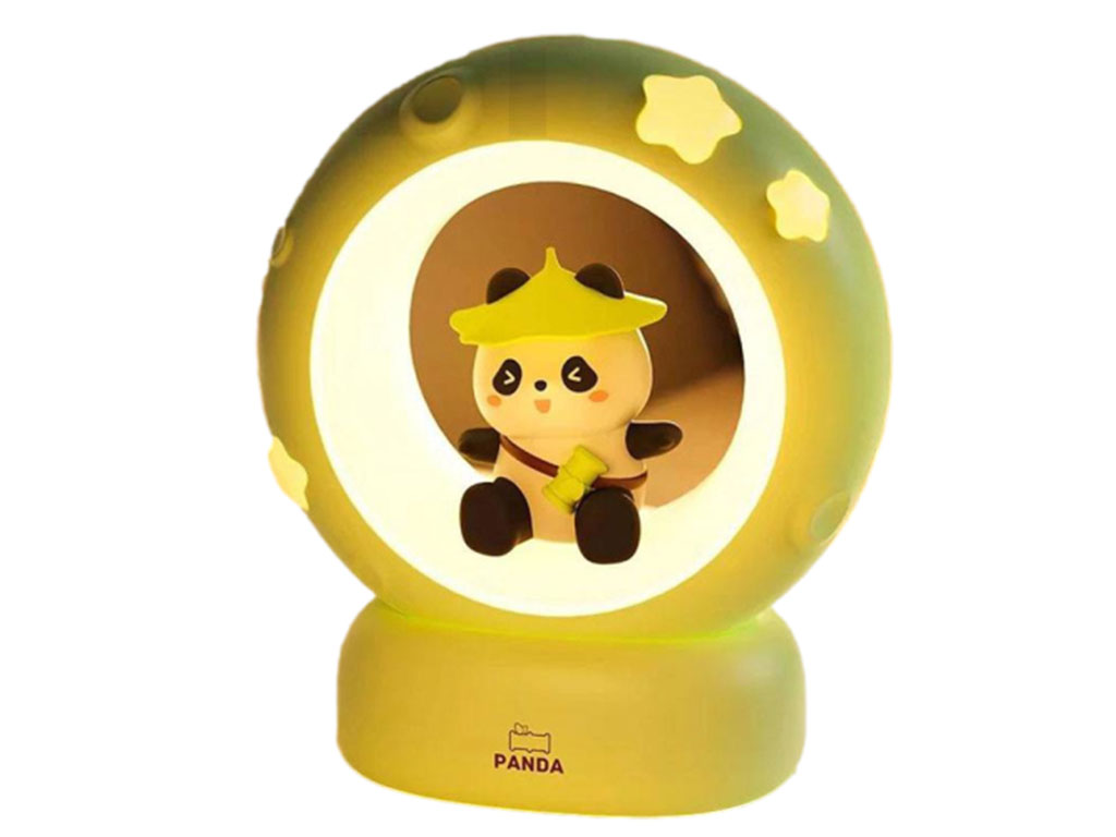 چراغ شب خواب طرح حلقه ماه و پاندا اتاق نوزاد و کودک