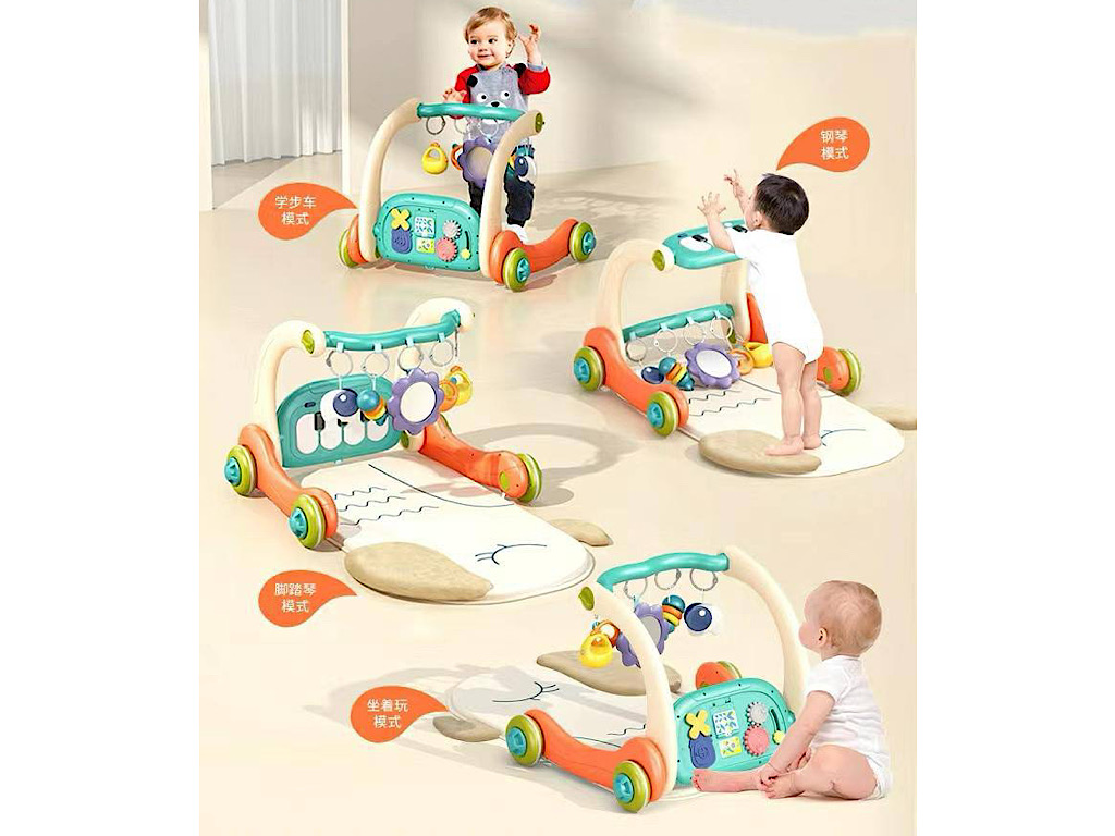 واکر و تشک بازی موزیکال چهار کاره کودک اسباب بازی طرح دار ویوا کیدز  vivakids