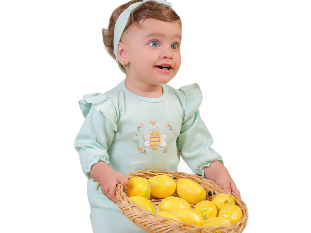 بلوز آستین بلند نوزادی دخترانه طرح فلورا نی نی سان nini sun