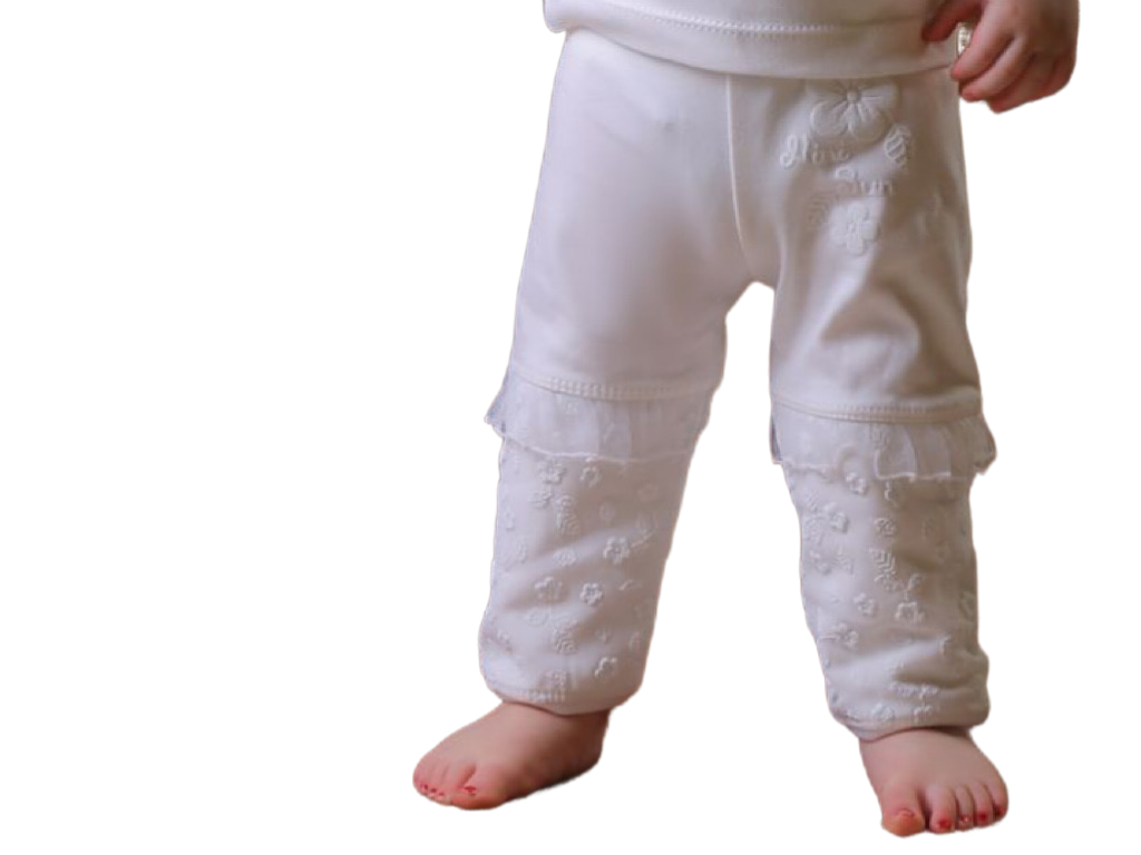 شلوار نوزادی دخترانه طرح حریر و گل نی نی سان nini sun