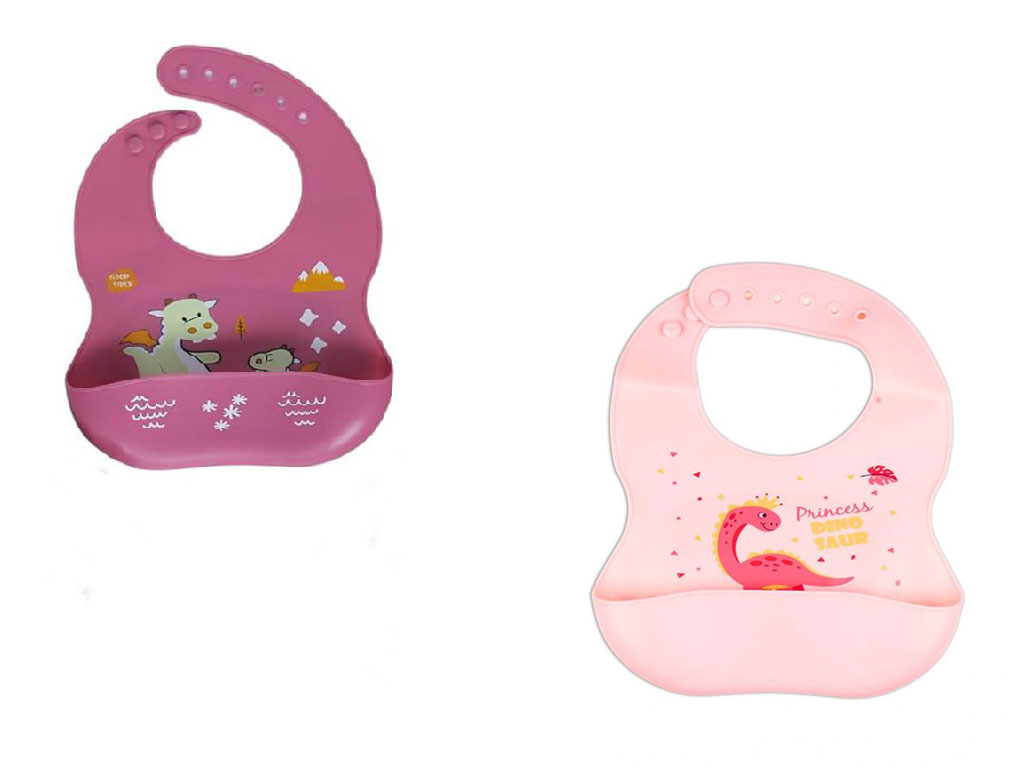 پیشبند کاسه ای سیلیکونی نوزادی طرح دایناسور