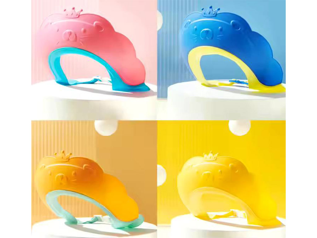 کلاه محافظ حمام نوزاد و کودک سیلیکونی طرح سمور تاج دار