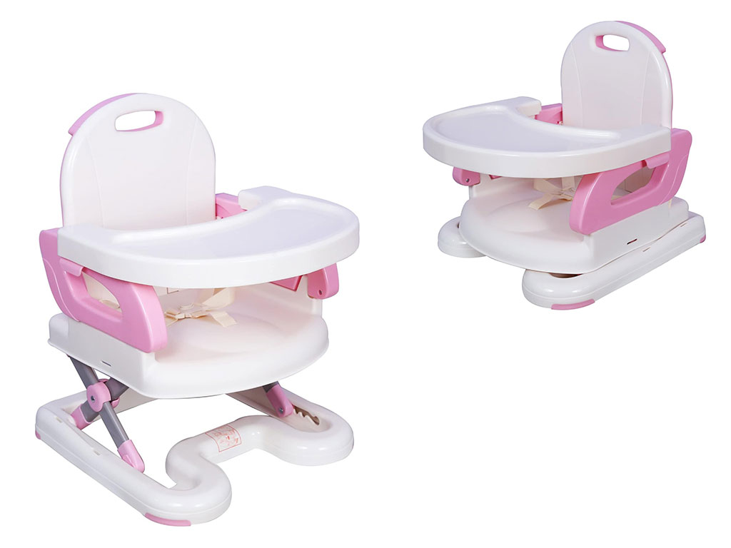 صندلی غذای کودک پرتابل دخترانه صورتی رنگ مدل بوستر ماستلا mastela