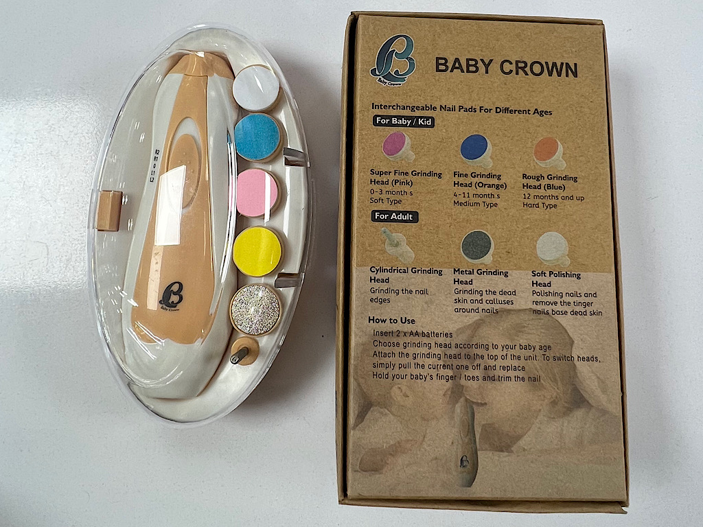 ست سوهان برقی باتری خور چراغ دار نوزاد و کودک baby crown