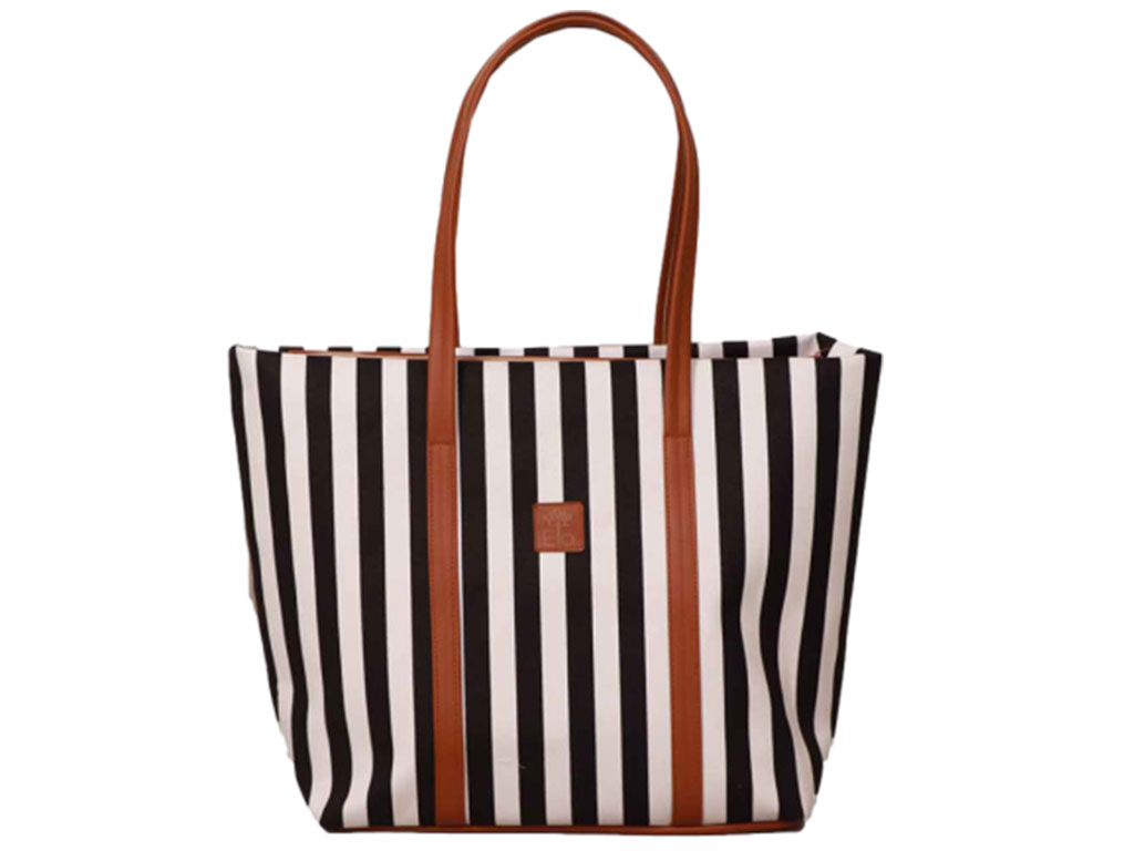 کیف لوازم نوزاد تینا راه راه مشکی  الا  ELA