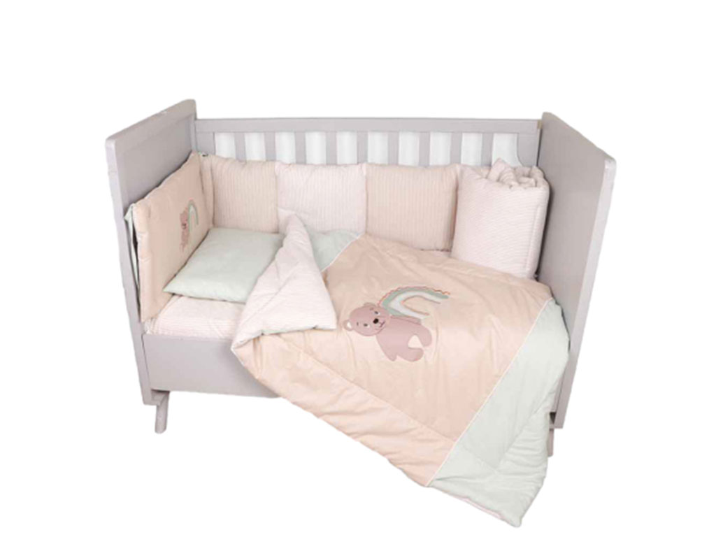 سرویس تخت خواب نوزادی طرح گلدوزی شده تدی الا ELA