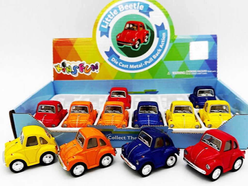 ماشین فولکس عقب کش فلزی سایز ریز اسباب بازی