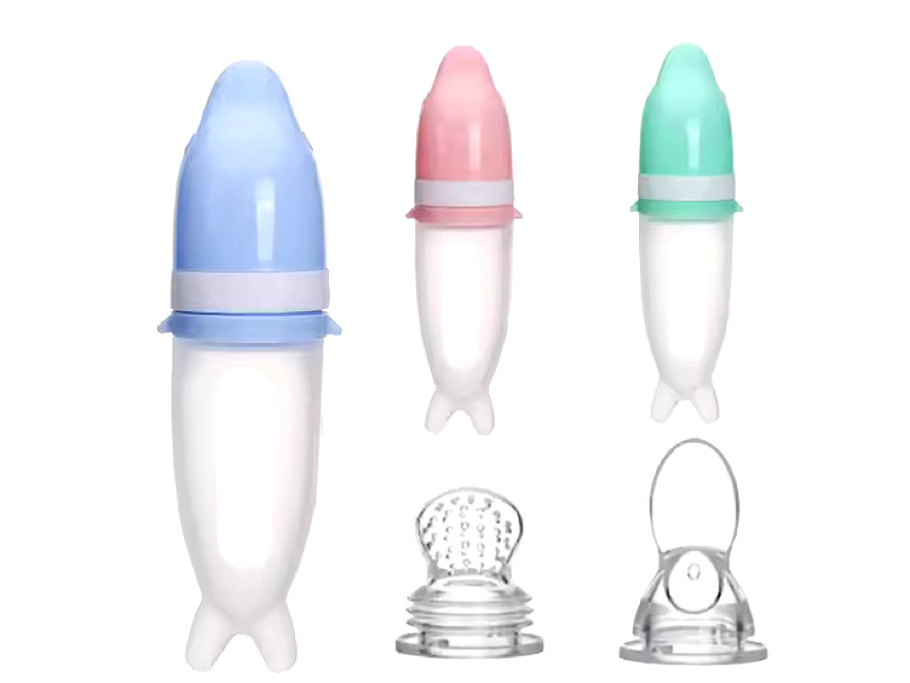 سرلاک خوری و میوه خوری نوزادی سیلیکونی طرح دلفین  انلی بیبی only baby